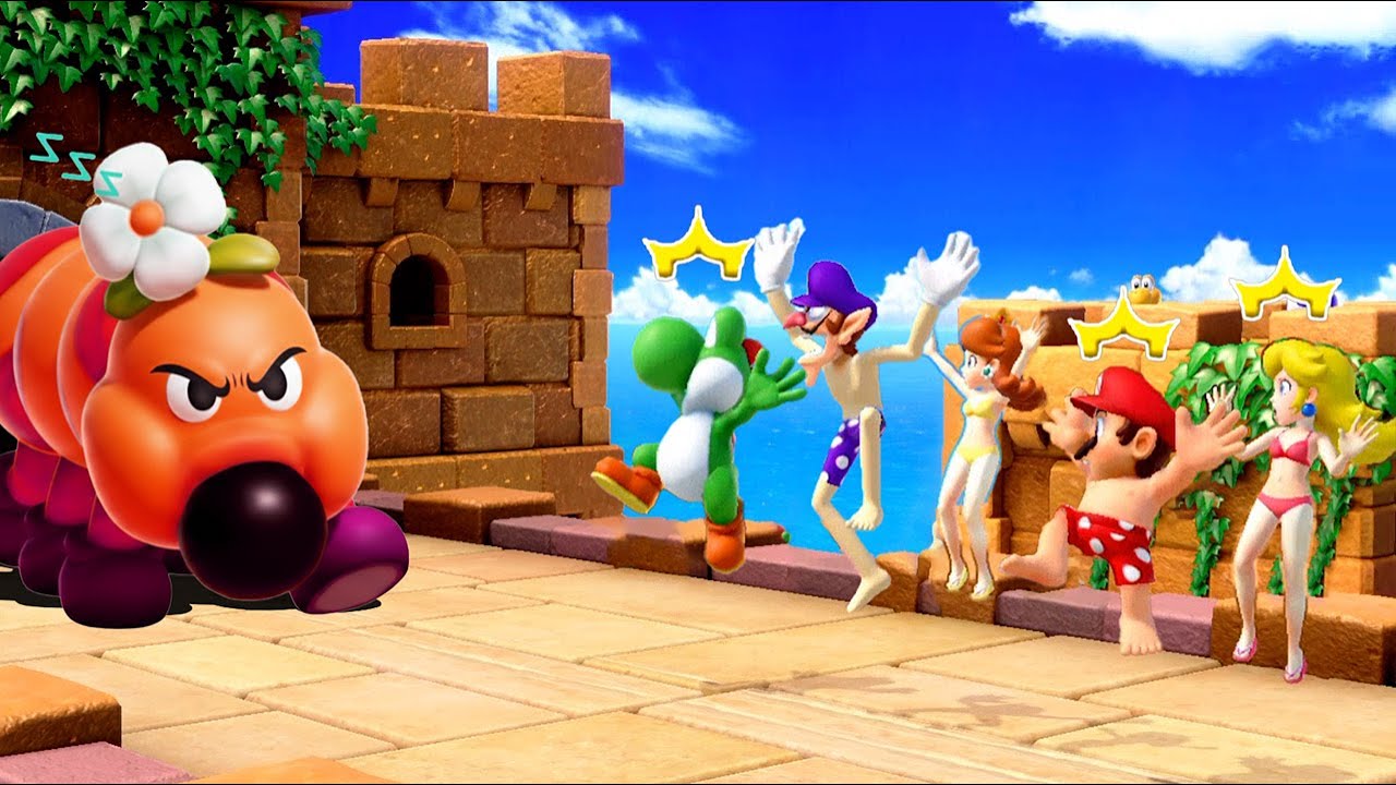 【スーパーマリオパーティ】ミニゲームマリオVsピーチVsルイージVsワリオ (COM最強 たつじん)