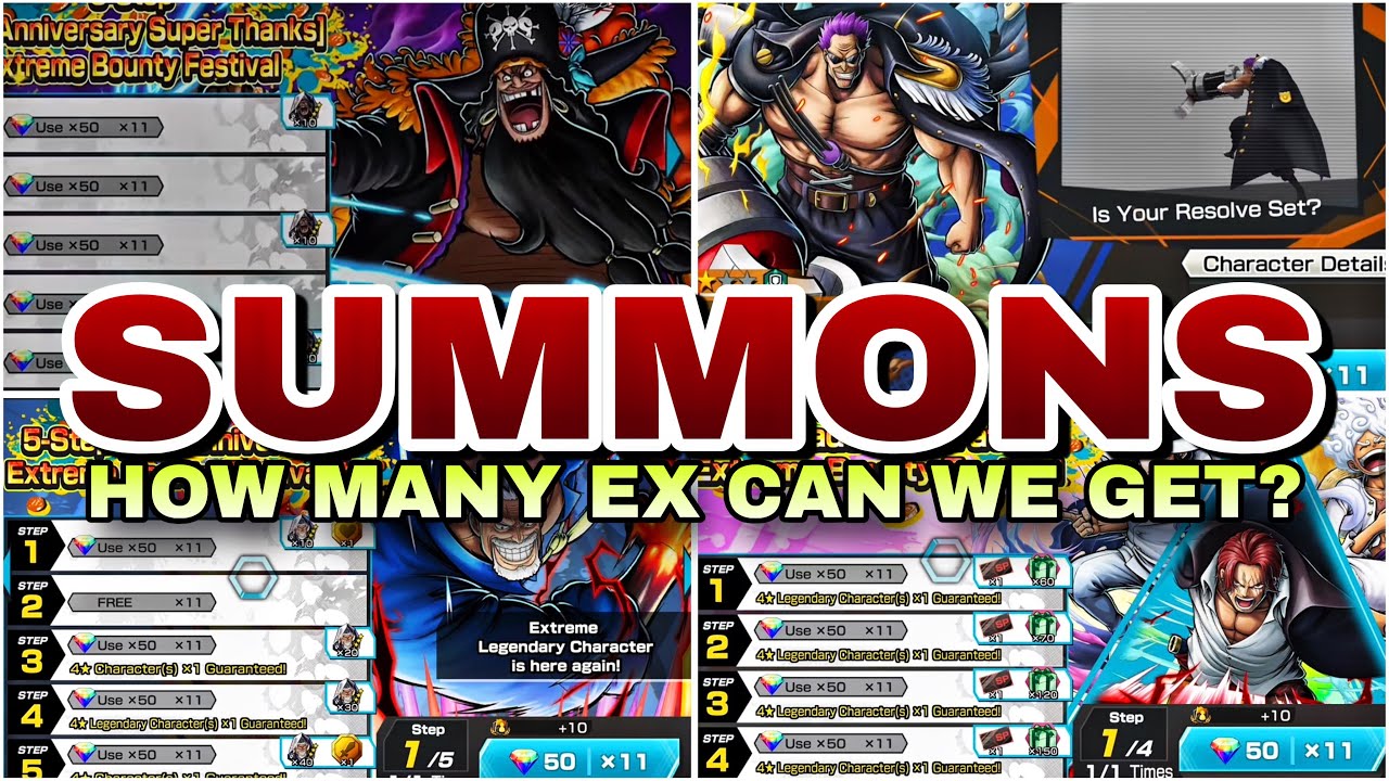 5000 Gems Summons On All Scout Going On To Give Free Exs Ep2 In One Piece Bounty Rush 7th Anni| OPBR