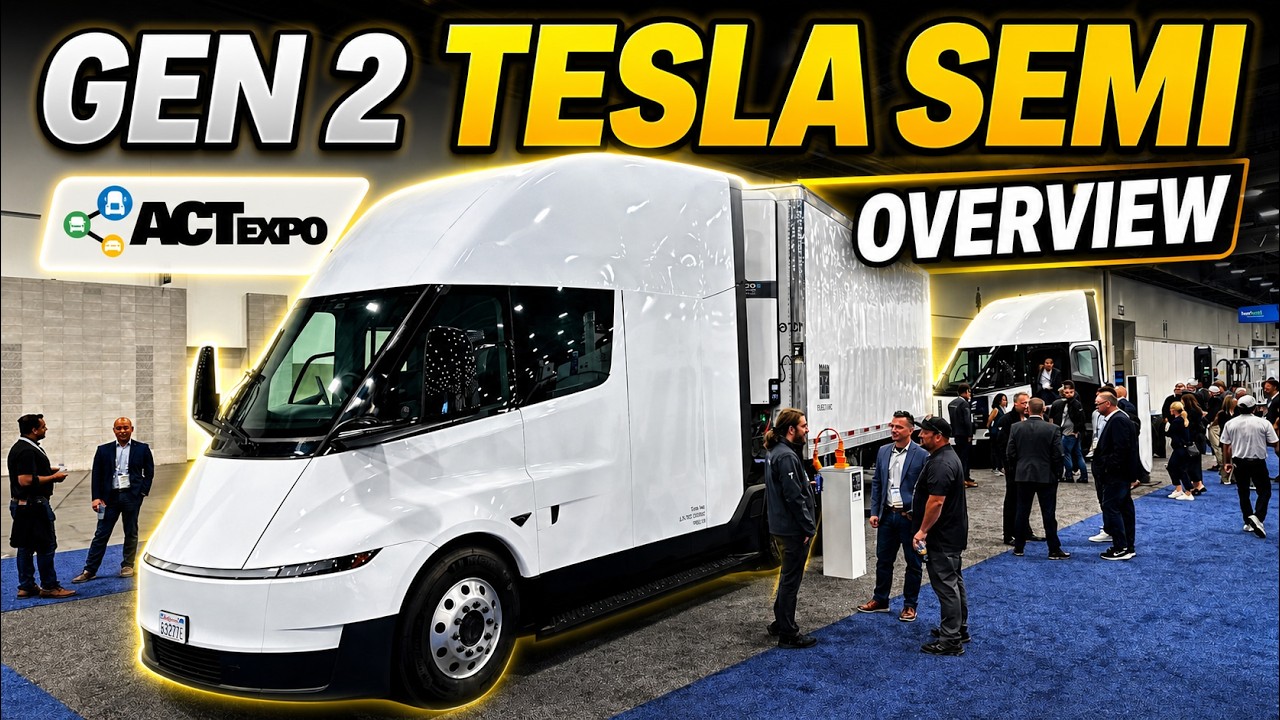 Обзор моделей Tesla Semi нового поколения (Long Range и Standard Range)