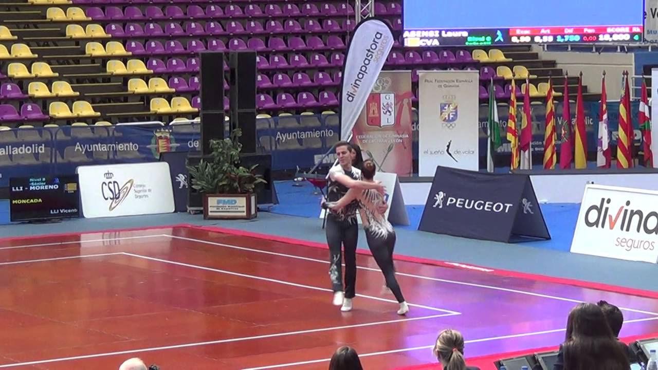 Cto. de España Gimnasia Aeróbica 2016 Vicente Lli, Sara Moreno (CVA)