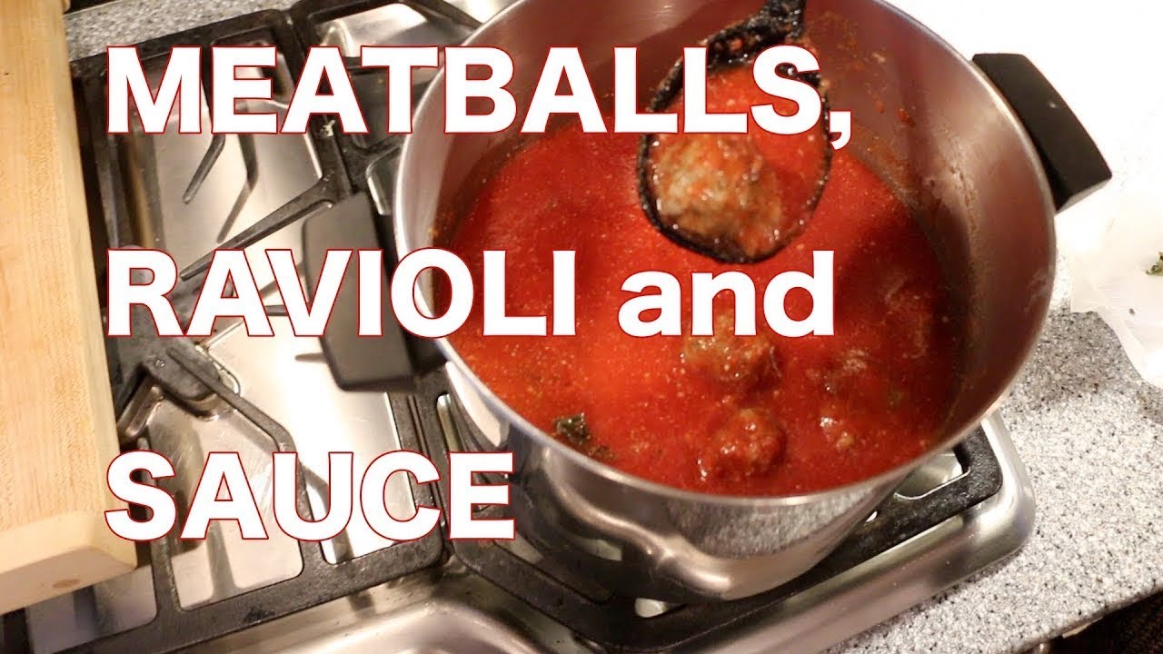 We Made Homemade Italian Meatballs, Ravioli, & Sauce
