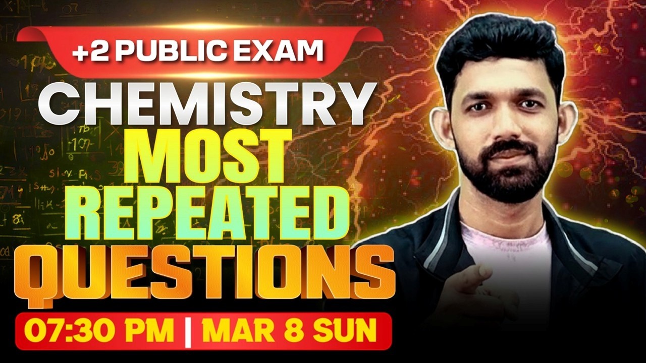 Plus Two Public Exam | Chemistry | Most Repeated Questions | Exam winner