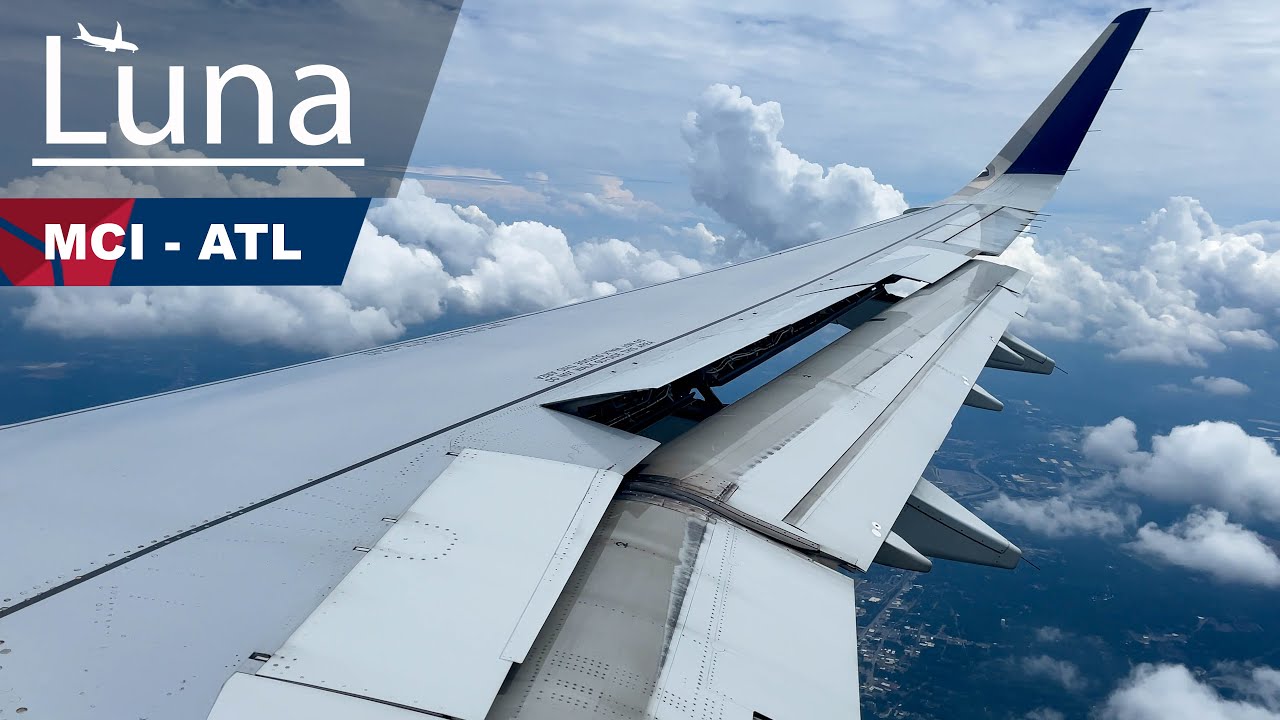 Delta Airlines Airbus A321 Flight From Kansas City to Atlanta
