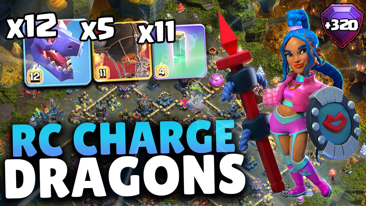 RC Charge Dragon Attack Strategy TH17 | Legend League Attacks #13 | Clash of Clans