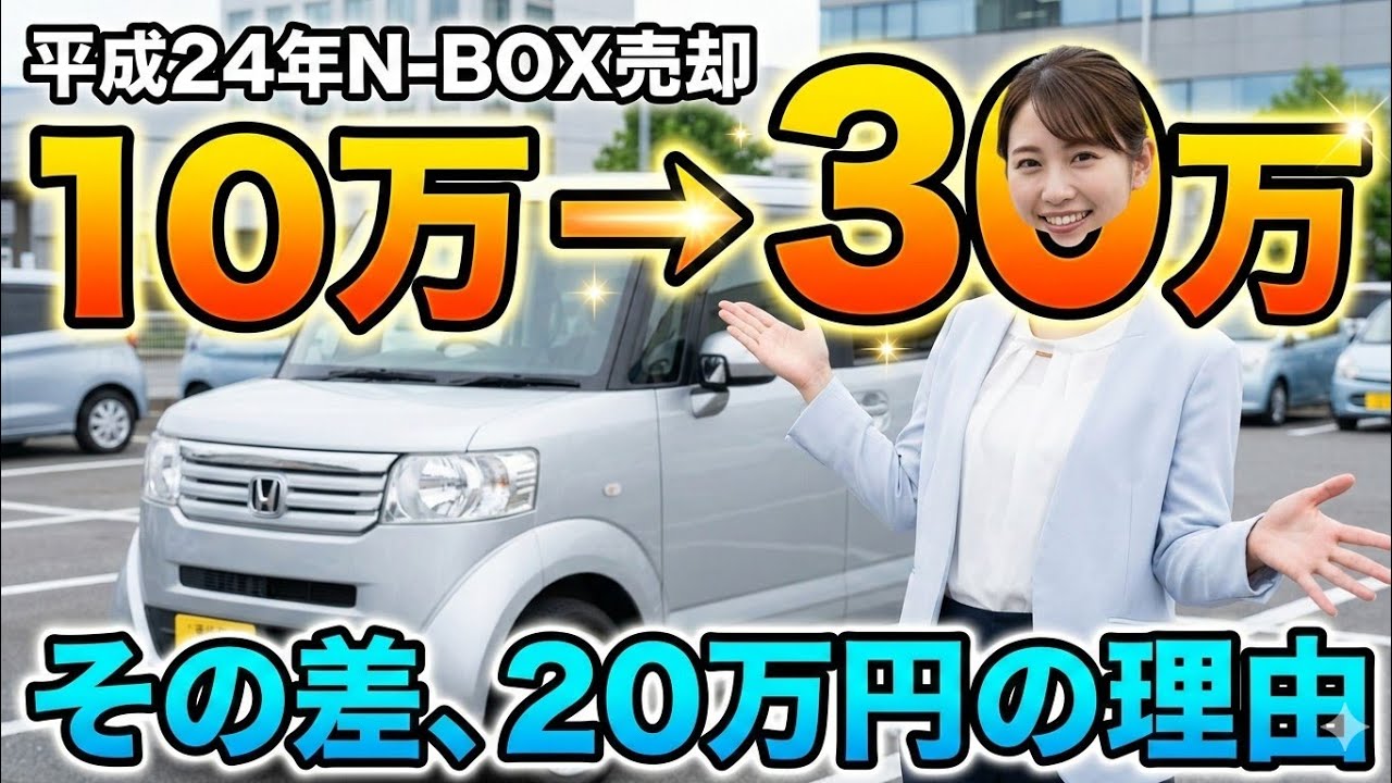 【車売却】車を20万円高く売る方法【平成24年式のホンダ N-BOX】