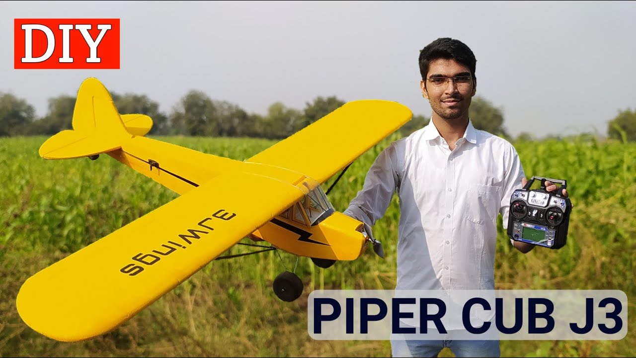 I Build Rc Scale Piper J3 Using Thermocol #aeroplane  #rcplane