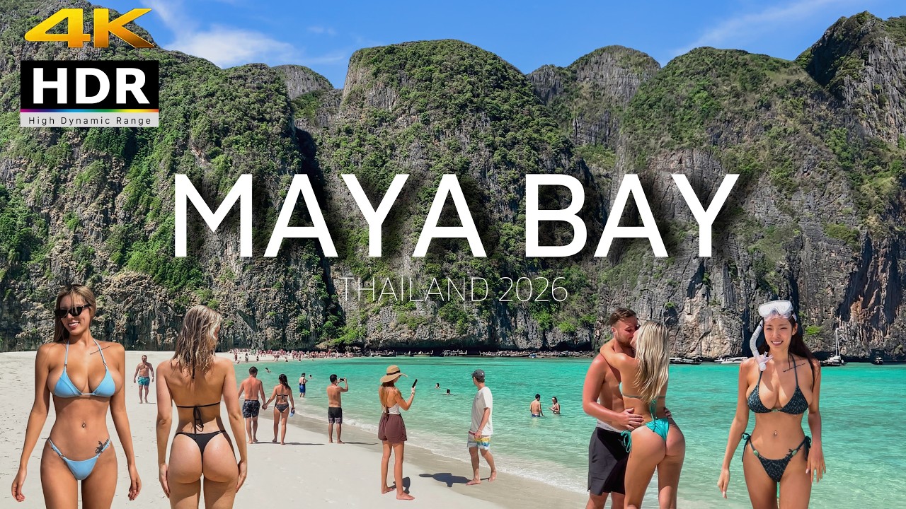 4K HDR | Walking Maya Bay | The Most Beautiful Beach in the World | Thailand 2026 - With Captions