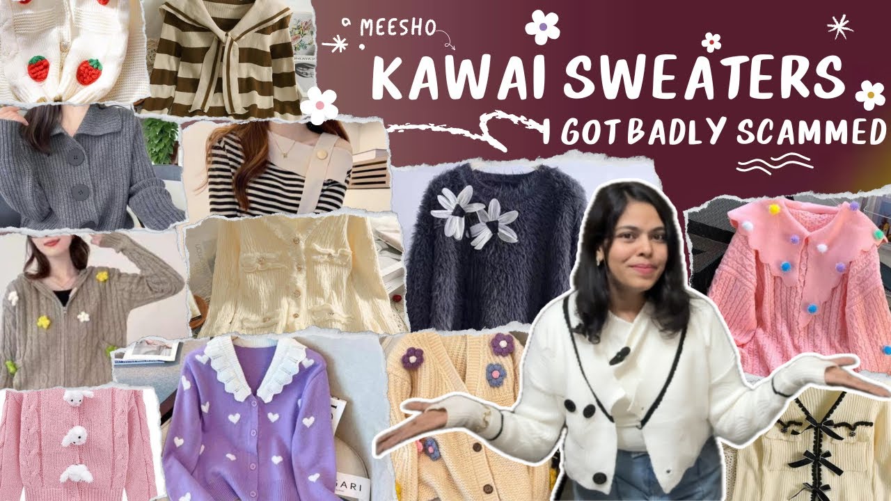 Kawaii Meesho Winter Sweaters Haul 😍 | How I got Scammed 🤯 | Must Watch!!