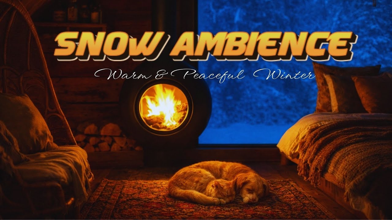 Fall Asleep Instantly ❄️🔥 Watching a Dog Dream in a Winter Cabin