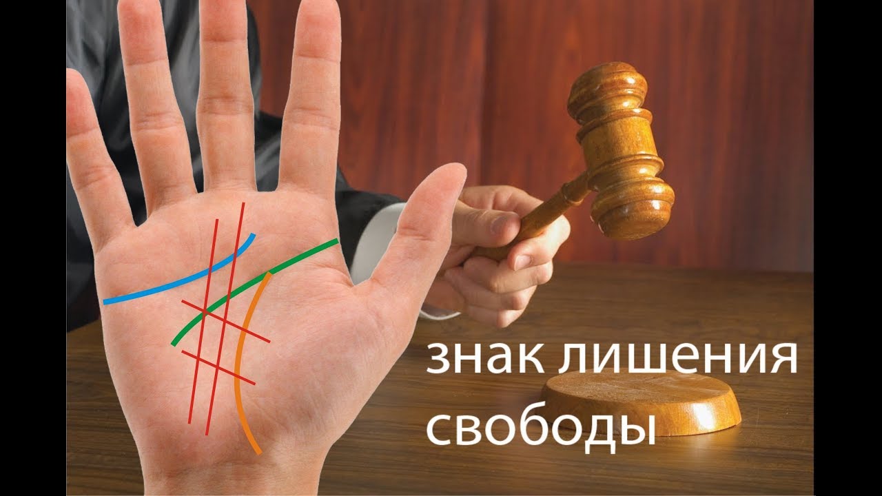 Хиромантия. Лишение свободы, ограничение свободы