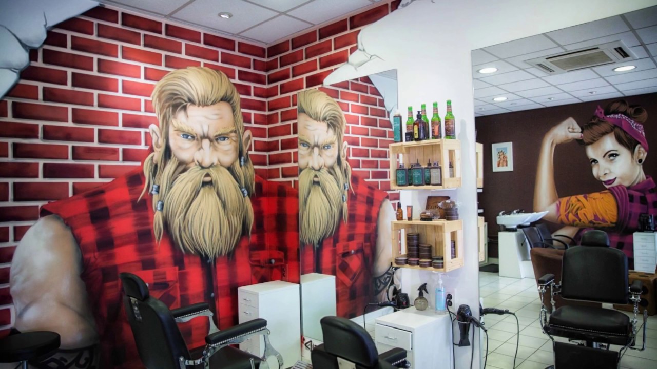 Graffiti Lattes 2017 - Salon de coiffure Art Sérénissime Barber - Graffit One