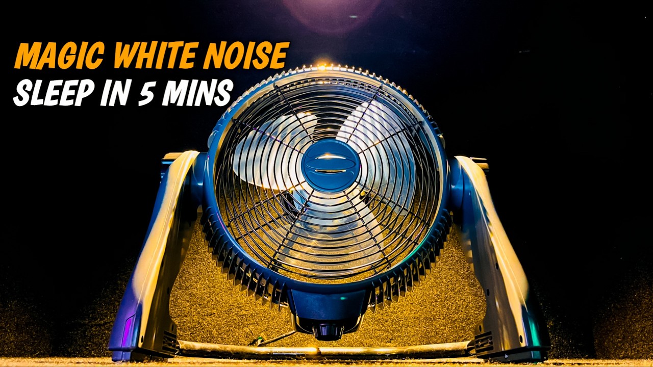 DEEP SLEEP MAGIC 😴 Cozy Fan White Noise | 10 Hours Deep Sleep Dark Screen ASMR