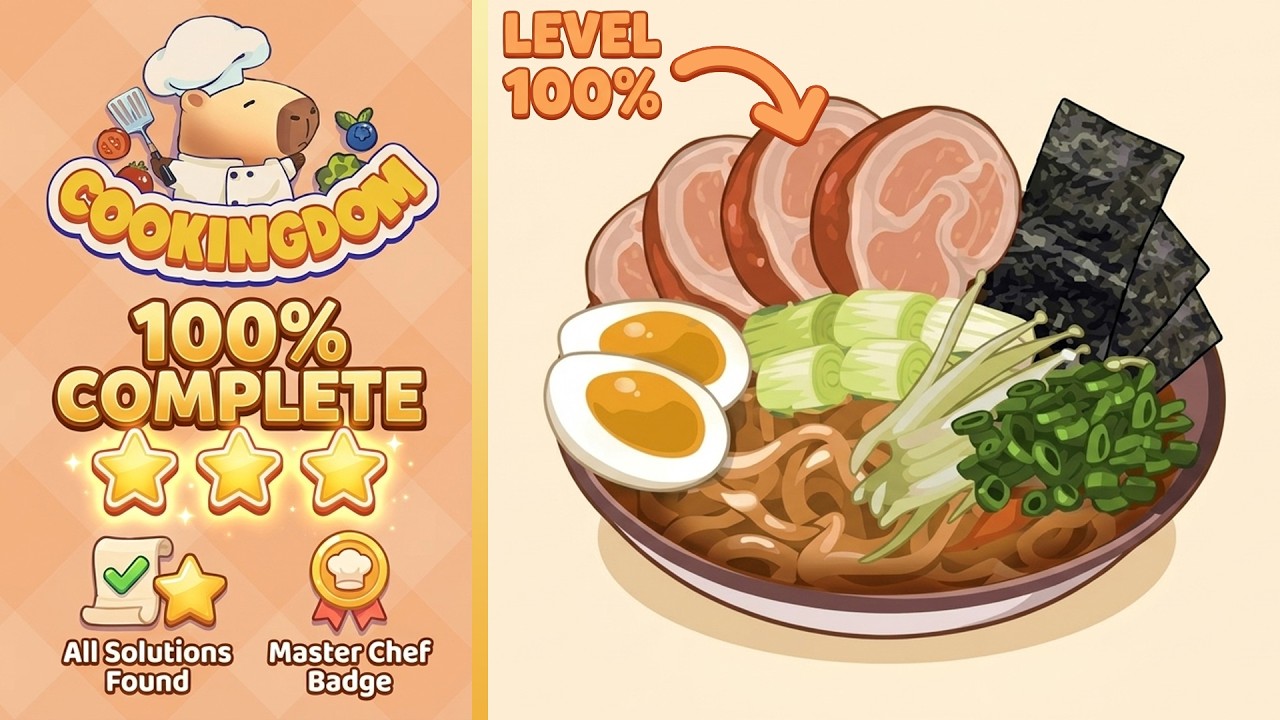 Cookingdom Level 20 Ramen | Complete Walkthrough & Solutions! 🍜