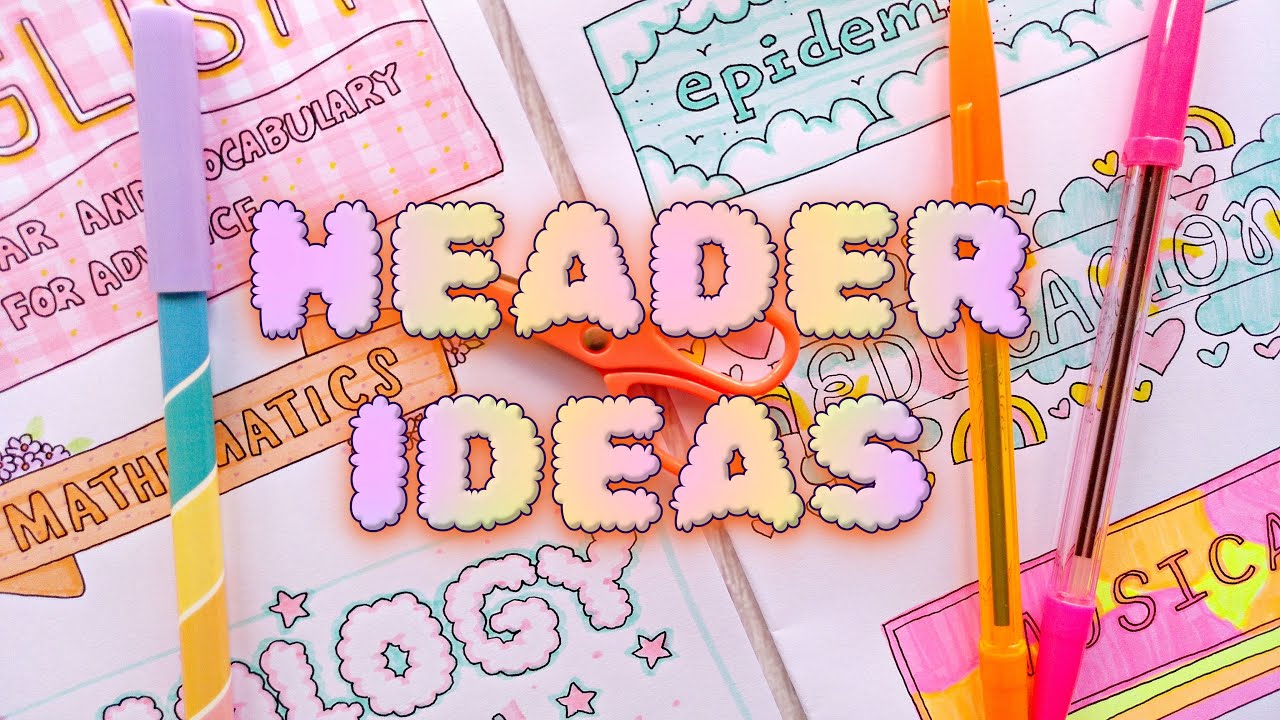 HEADER DESIGN IDEAS FOR MODULES ✨  CUTE TITLES and FRONT PAGE DECORATION for PROJECT