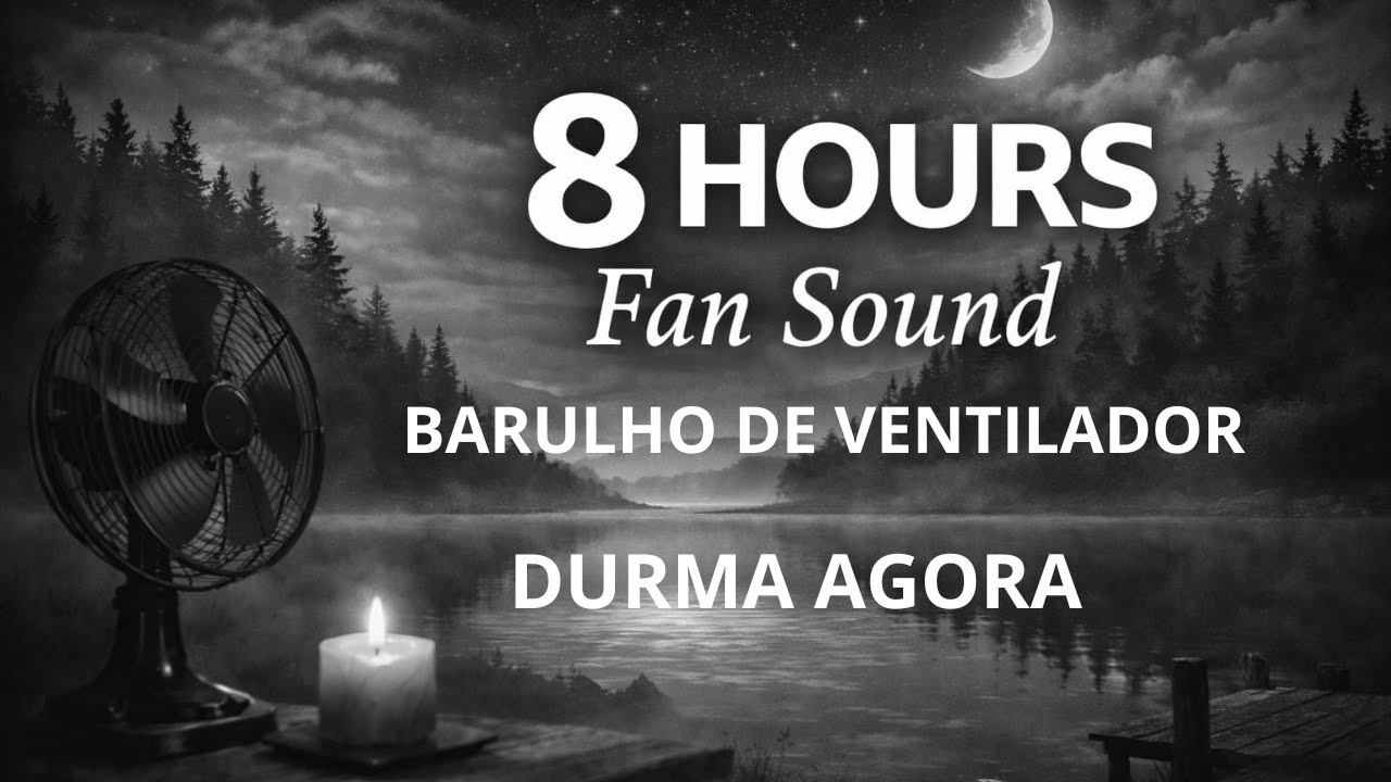 Som  de Ventilador Tela Branco e Preto por 8H | Fan Sound for Deep Sleep