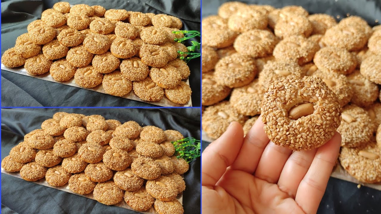 حلوة الزنجلان مذاقها يحمق متشبعوش منها👌ساهلة اقتصادية وتخرج كمية وفيرة+ثمن البيع🤗/حلويات عيد الأضحى