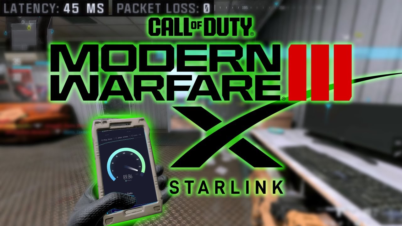 Starlink Internet Ping Test on COD MW3 Kill Confirmed