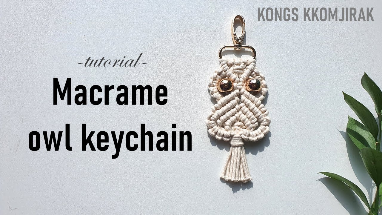 [etc] Macrame owl keychain | 블링블링 왕눈이 부엉이🦉 열쇠고리 만들기!