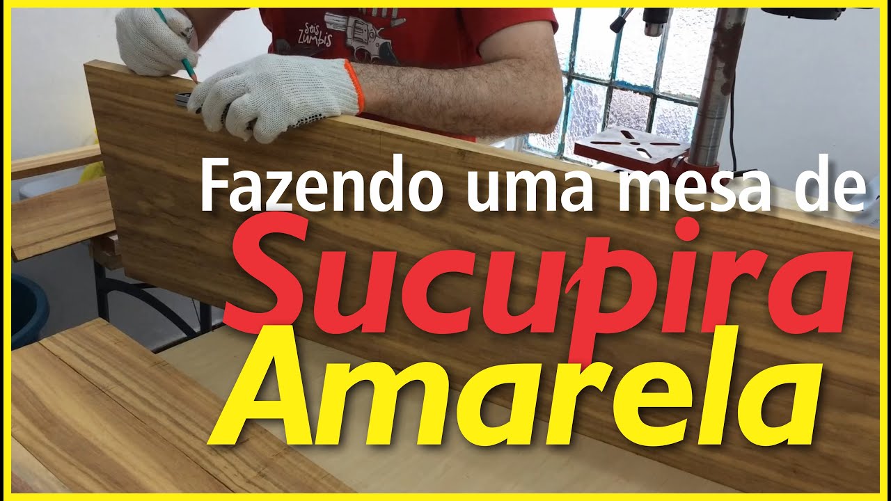 Fazendo mesa de jantar de sucupira amarela