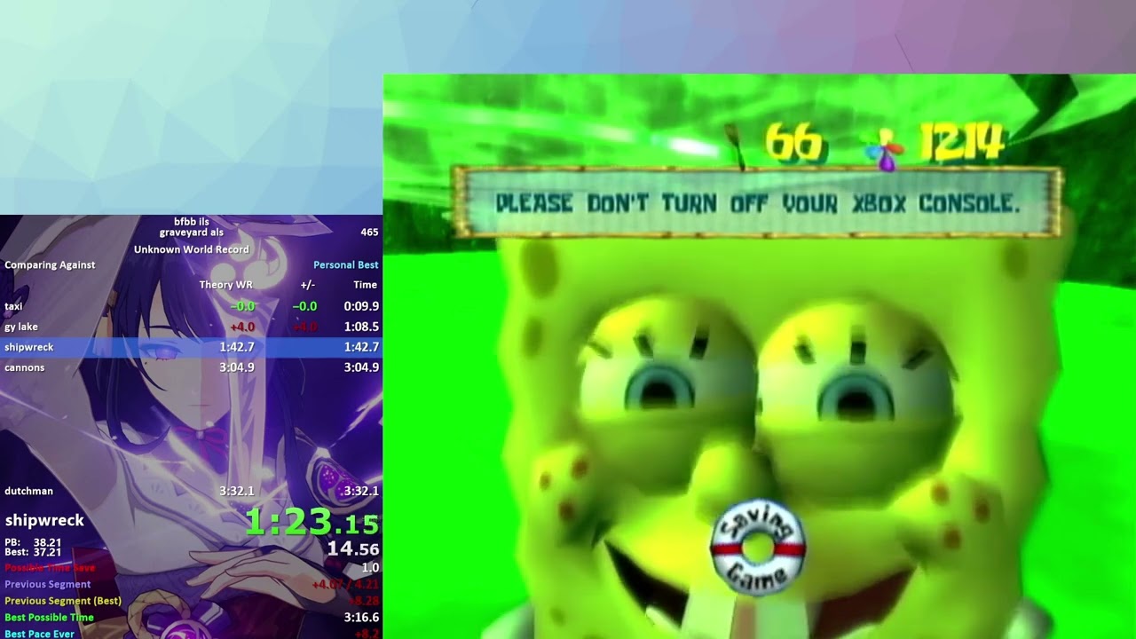 Flying Dutchman's Graveyard All Spatulas IL in 3:08.320 (WR) | Battle for Bikini Bottom Speedrun