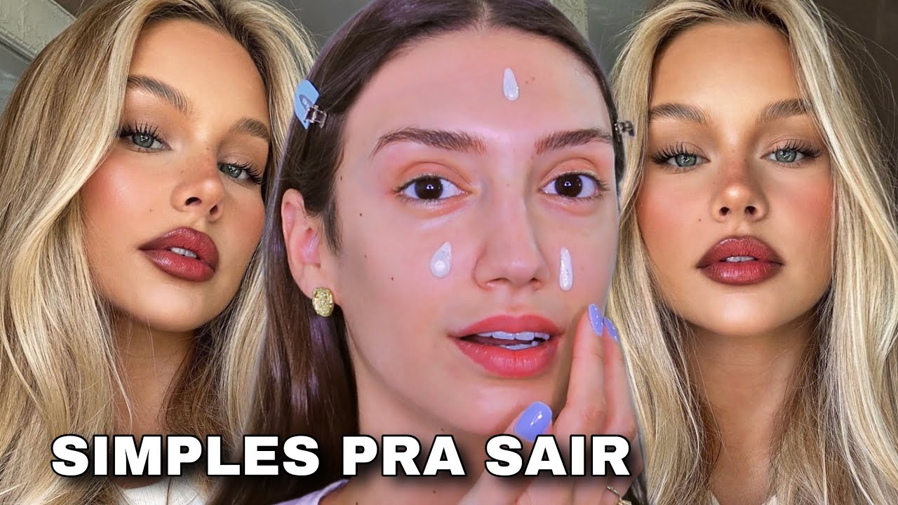 MAKE *SIMPLES E F&Aacute;CIL* PRA SAIR | INSPIRA&Ccedil;&Atilde;O GRINGA *MAQUIAGEM PRA BARZINHO COM OS AMIGOS*