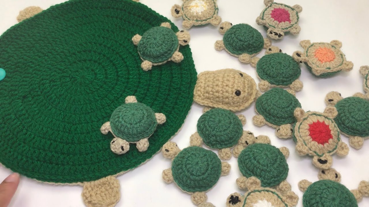 JUEGO de MEMORIA Tortuga 🐢🐢 juego de memoria en tendencia de CROCHET / juega en familia.