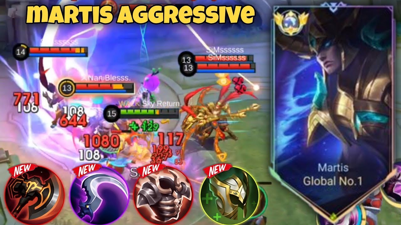 TOP GLOBAL MARTIS PERFECT & SUPER AGGRESSIVE GAMEPLAY!!🔥 ( BEST BUILD 2024 ) MLBB
