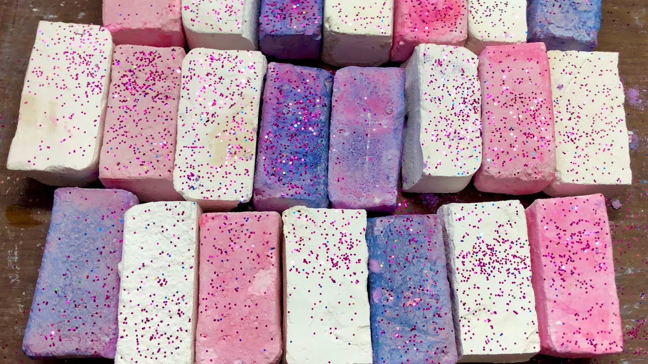 DYED pink and purple with white halves||ASMR