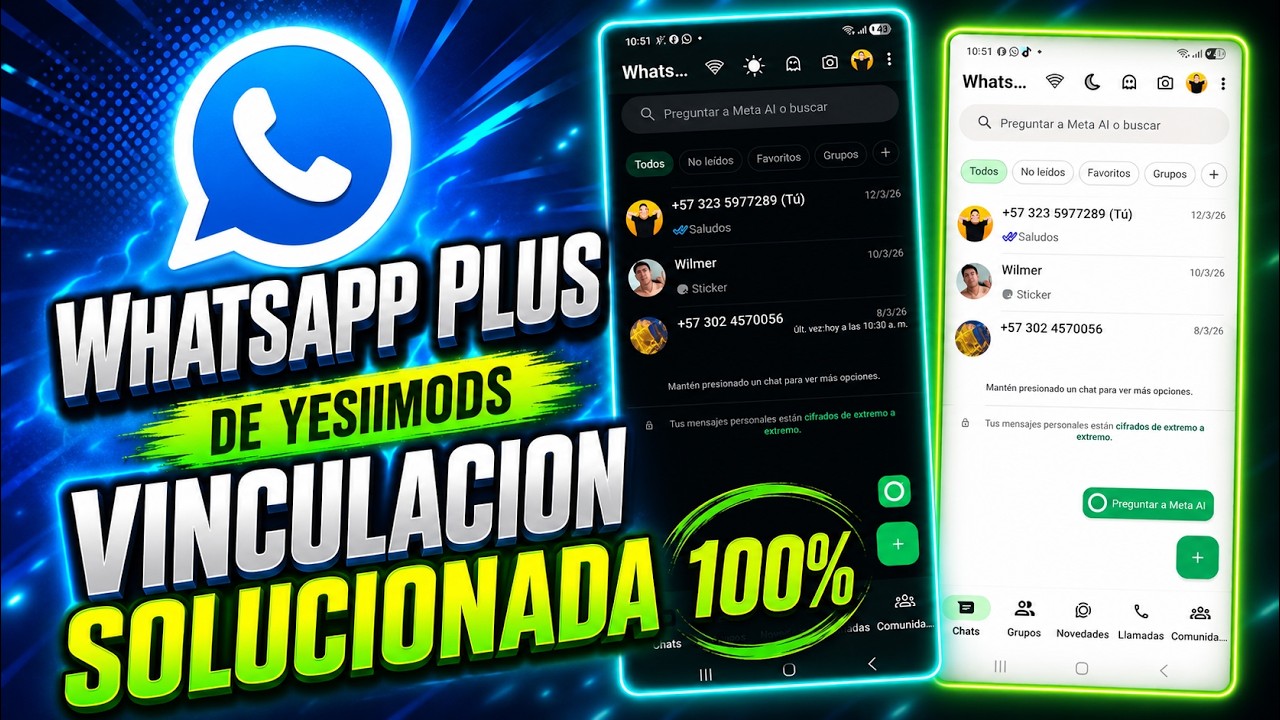 Nuevo WhatsApp Plus de YesiiMODS... Todas las Versiones!! Sin Errores!!