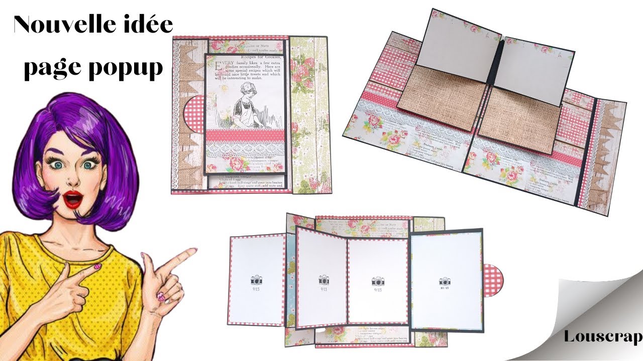Nouvelle id&eacute;e de page popup pour vos albums ☺️#scrapbooking#scrapbook #albumpopup