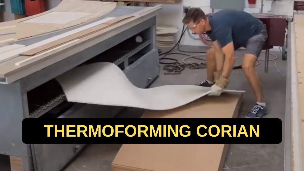 Thermoforming Corian Solid Surface Material - Heating and Bending