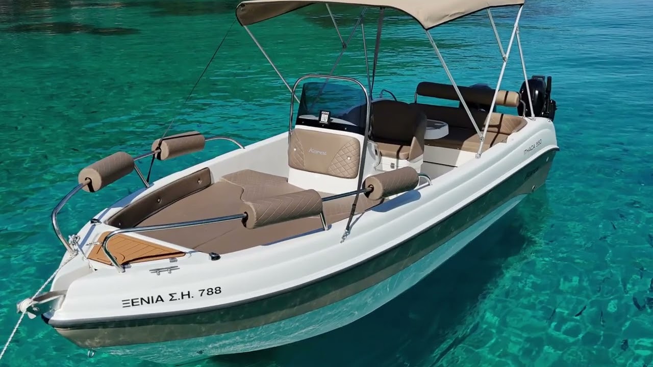 Rent a boat in Sivota! Karel Ithaca 550. NO LICENSE NEEDED!!