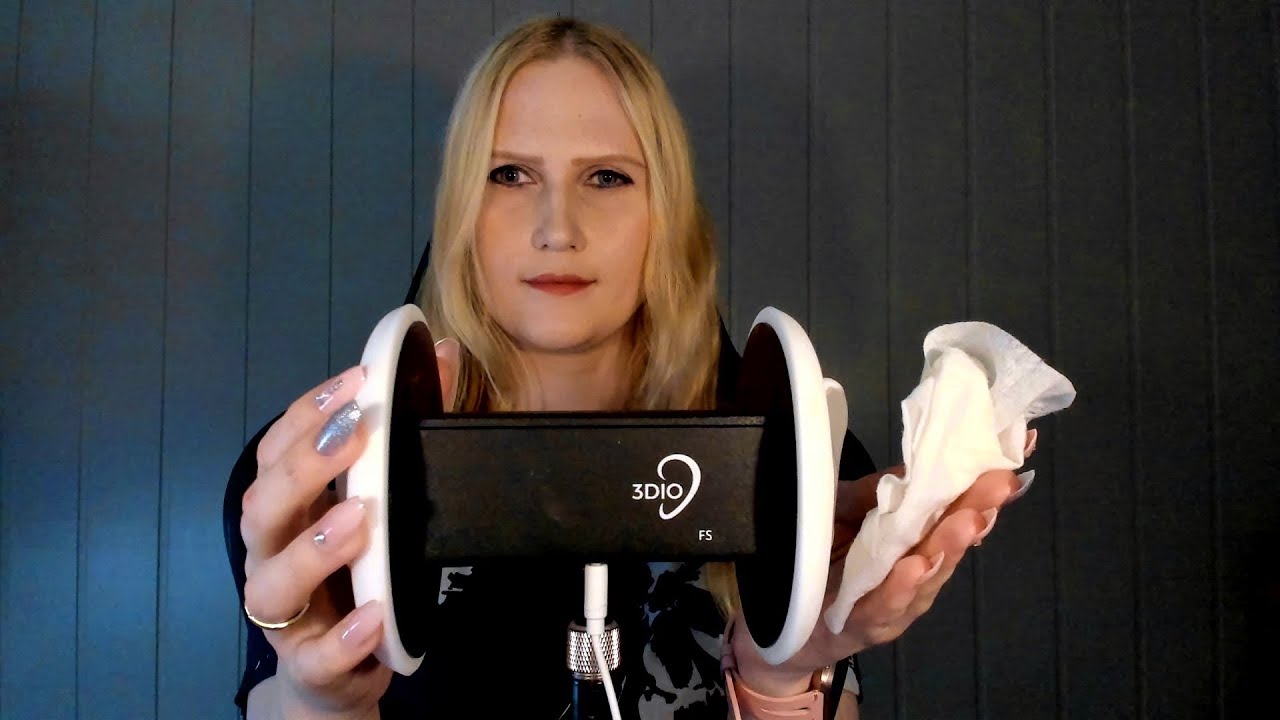 ASMR Wiping Your Ears Clean