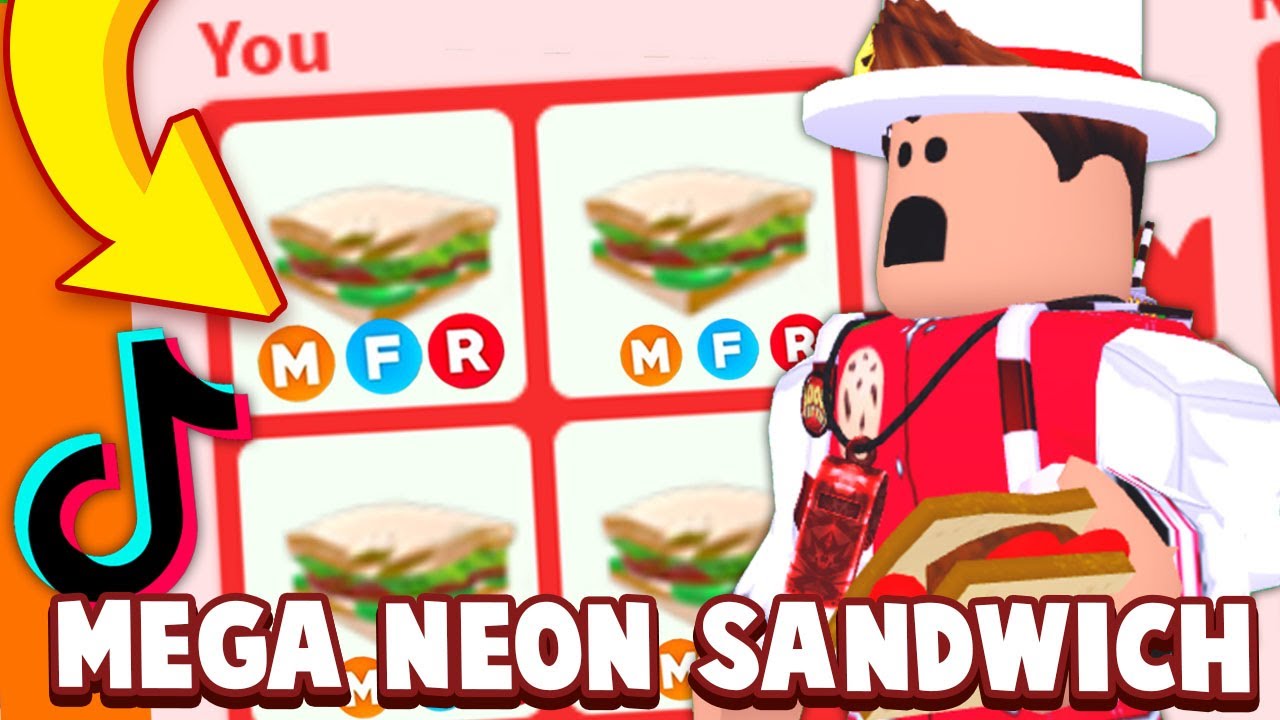 MAKING A MEGA NEON SANDWICH! This TIKTOK HACK ACTUALLY WORKS! Roblox Adopt Me Hack