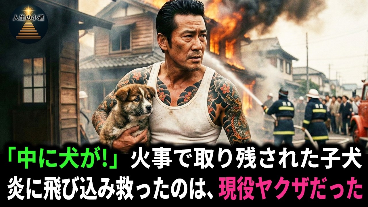 「中に犬が!」火事で取り残された子犬。躊躇いなく炎に飛び込み、犬を救ったのは刺青ビッシリの現役ヤクザだった