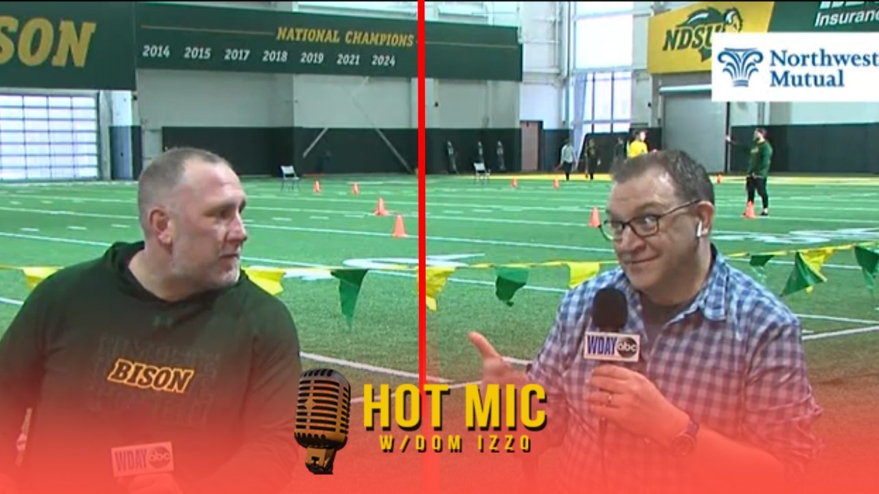 Hot Mic Interview: NDSU head coach Tim Polasek on the NFL returning to Fargo for Bison Pro Day