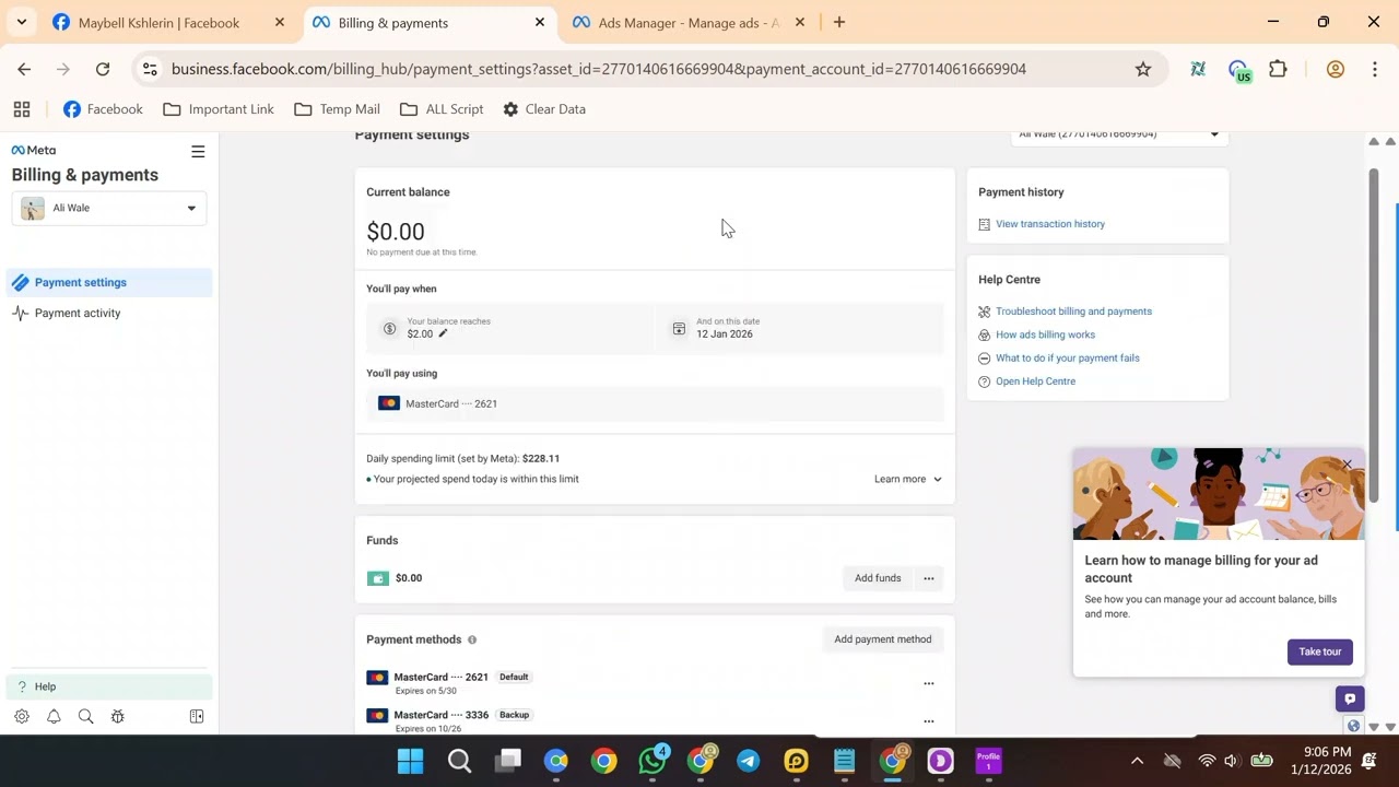 Try Hold Solution Update Method | FB Ads Autopay Update Method 2026