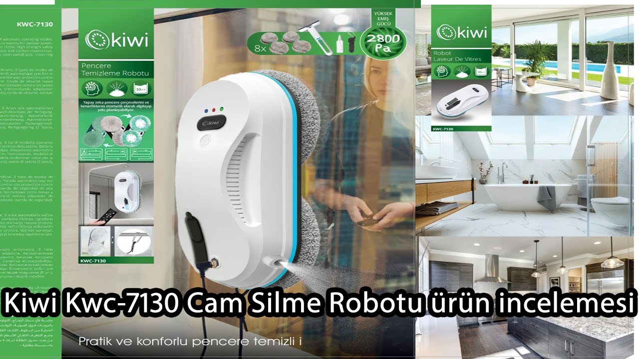 Kiwi Kwc-7130 Uzaktan Kumandalı Sıvı Püskürtmeli Cam Silme Robotu  Detaylı İnceleme #cansilmerobotu