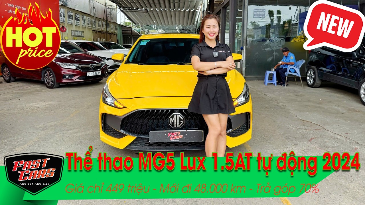 Sedan C giá rẻ 🔥 MG5 Lux 1.5AT số tự động đời 2024, nhập Thái Lan. Đi 58.000 km, trả góp 70%