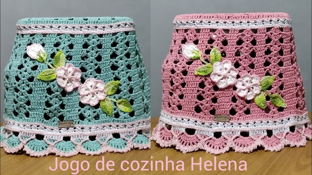 Jogo de cozinha Helena/Capa para batedeira planetária de crochê fácil #elizabethsilvacroche