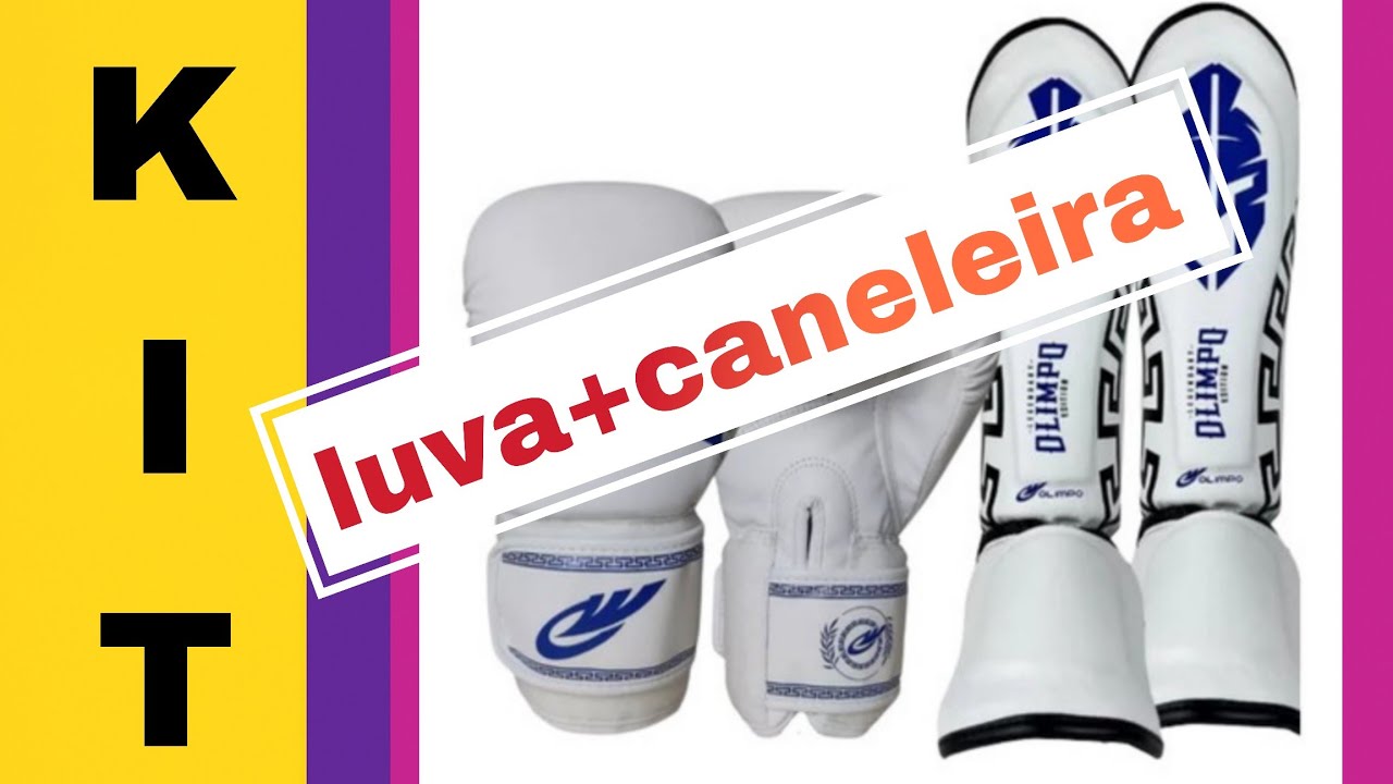 Kit De Muay Thai Luva Caneleira Profissional Legendary