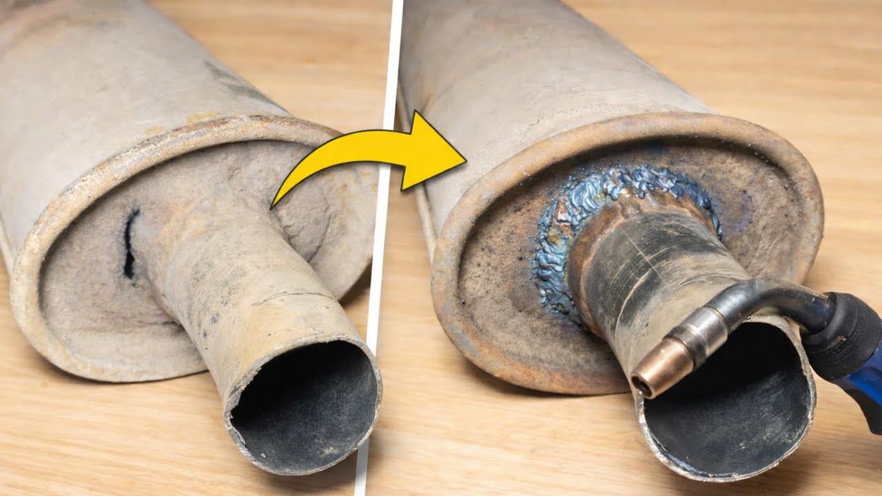 Not many people know how to weld an old muffler with their own hands?! Mig Welding