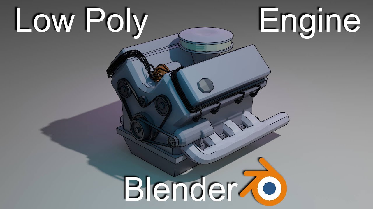 Low Poly Engine in Blender | A-Z Time Lapse Challenge