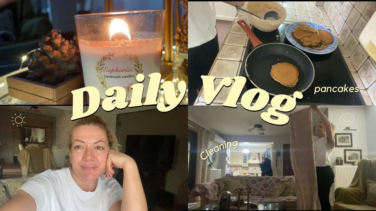 VLOG: Τα πιο νόστιμα PANCAKES😋 Τρέχω όλη μέρα ✨            Καθημερινότητα & Καθαριότητα ✨