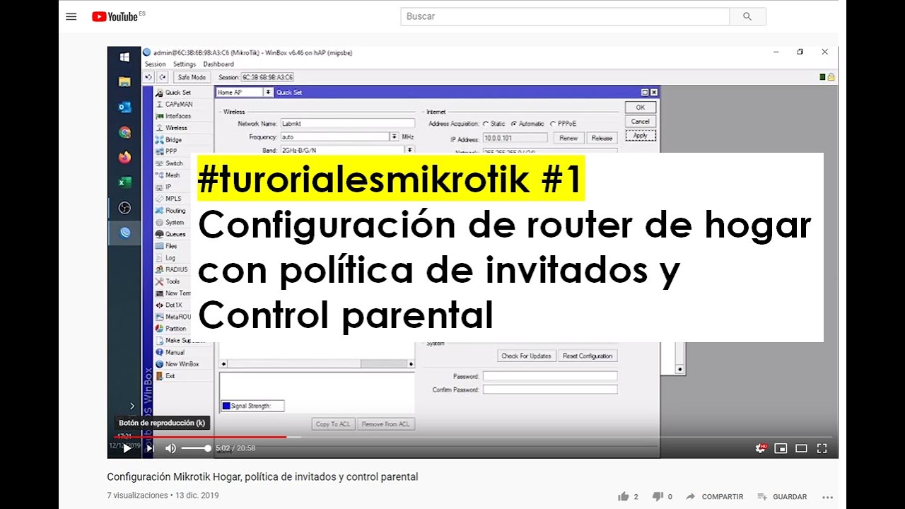 Configuración Mikrotik Hogar, política de invitados y control parental