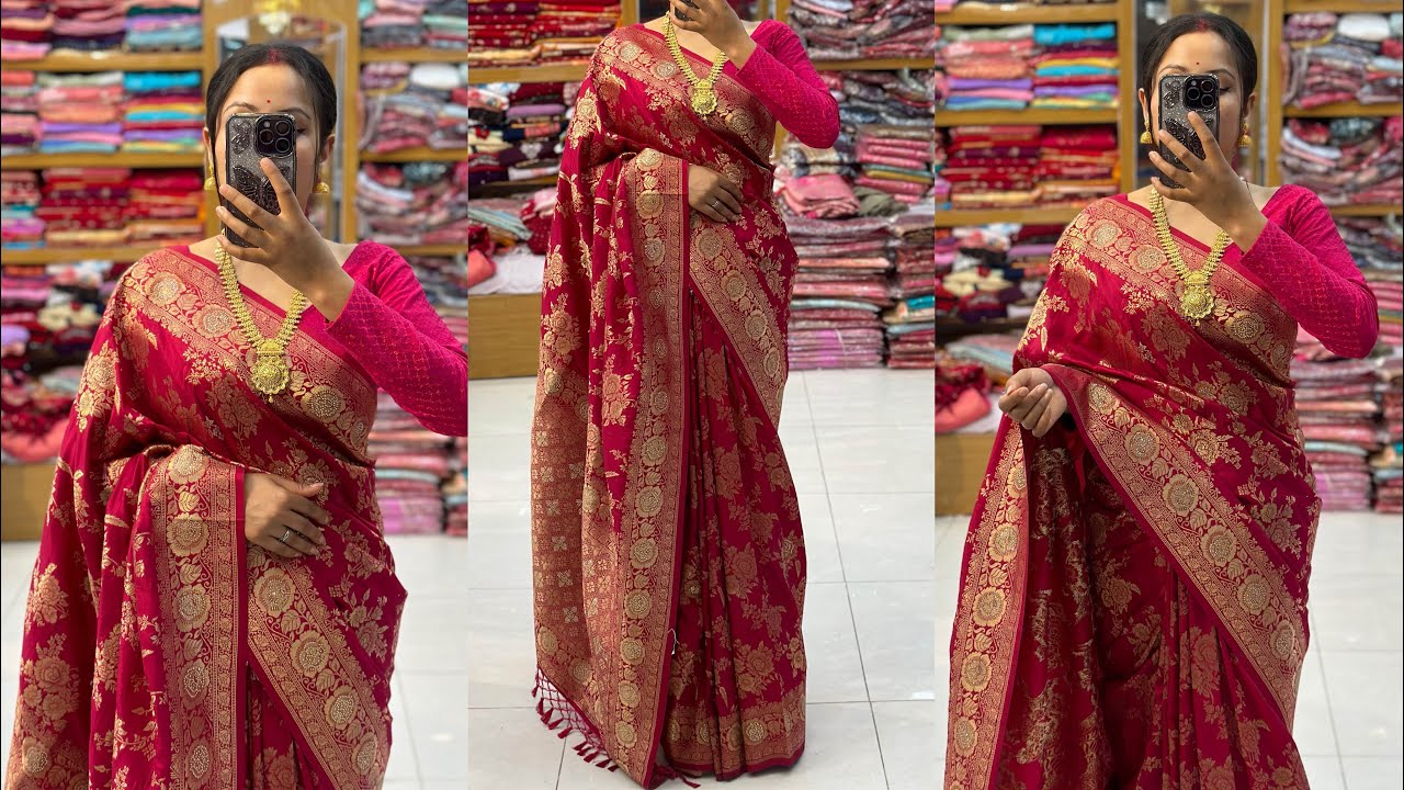 Heavy Stone Work DolaSilk Sari With Blouse