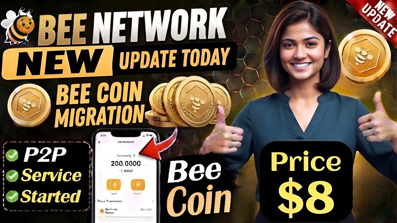 Бум 💥 Обновление по миграции Bee Network сегодня // Запущен P2P-сервис для Bee Coin 😱 1 Bee = $8 ...