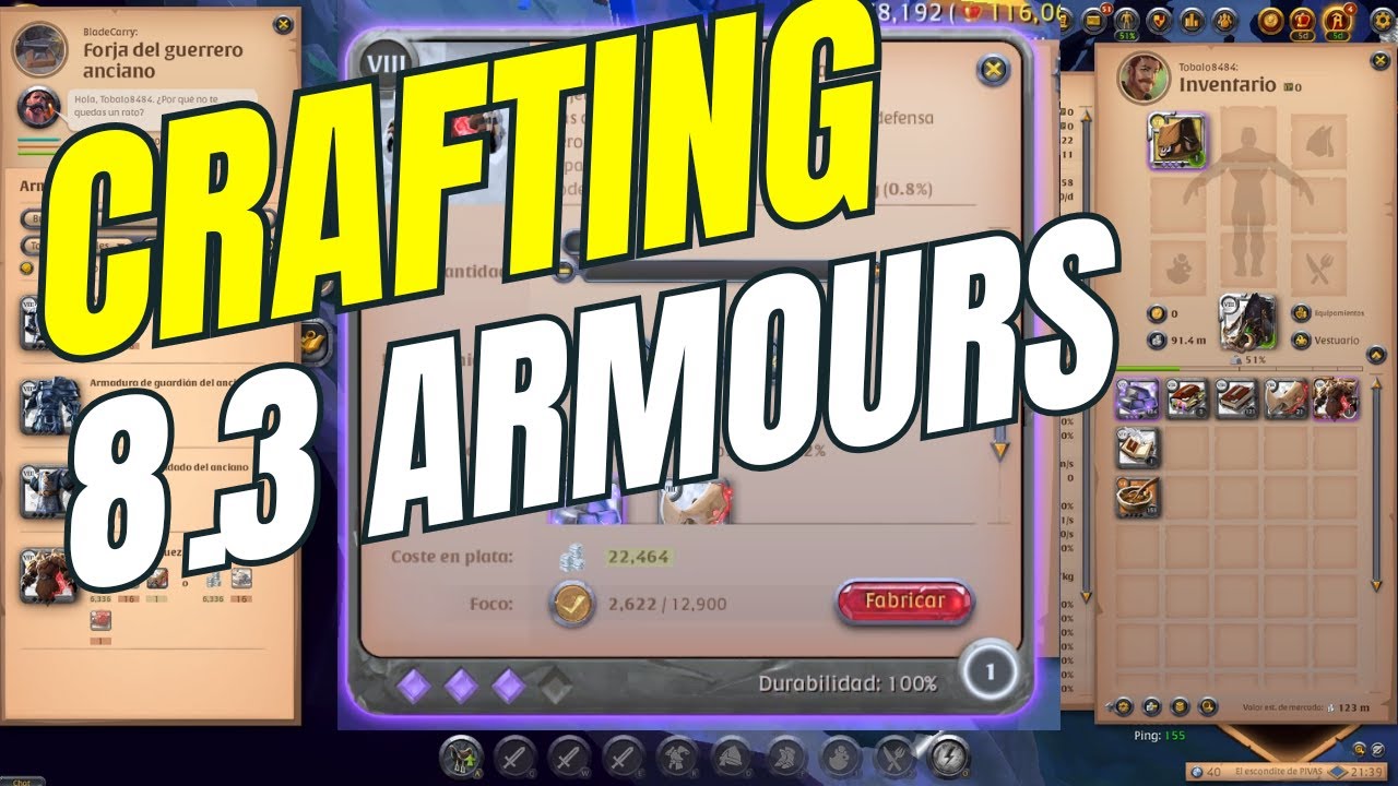 CRAFTING 8.3 ARMOURS | FULL PROFIT | ALBION ONLINE | MONEY MAKER
