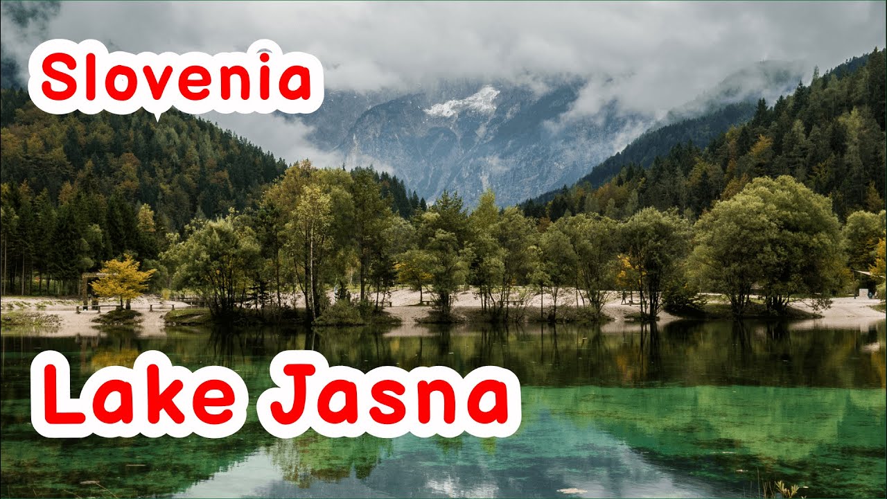 Lake Jasna. Winter and Summer. Slovenia.