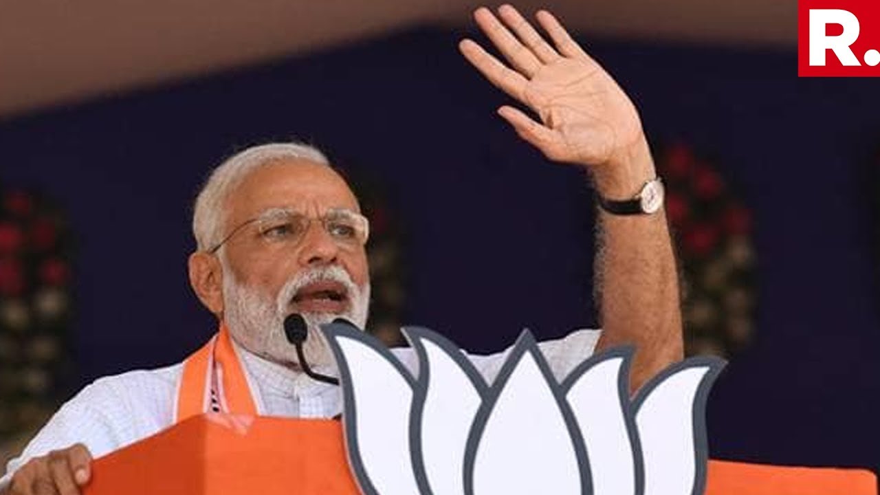 Prime Minister Narendra Modi Addresses Rally In Himmatnagar, Gujarat